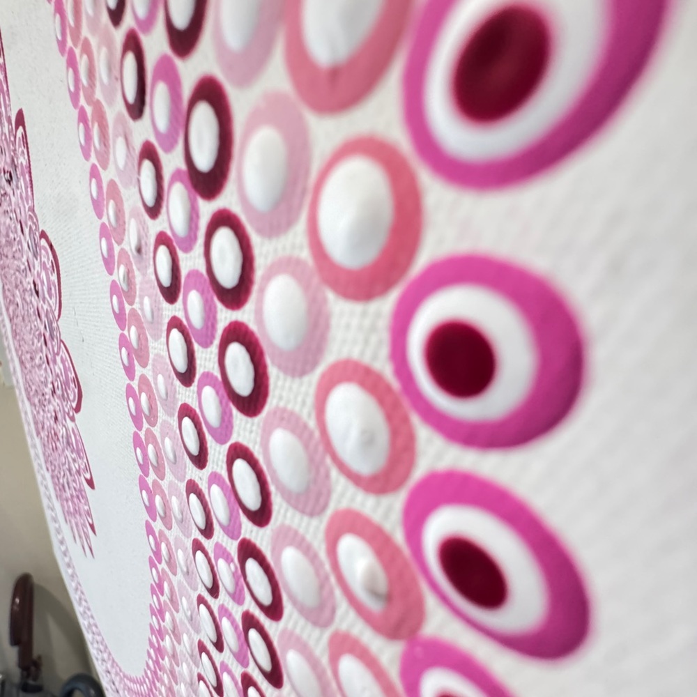 Pink Mandala Canvas. Mandala art is often associated with peace and mindfulness